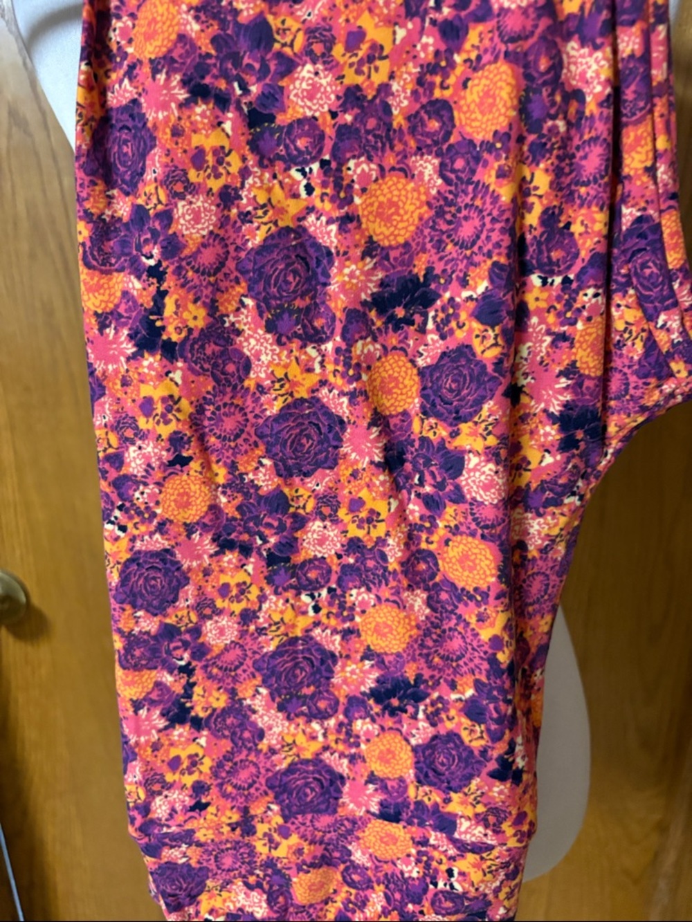 LuLaRoe Floral Leggings in Purple, Orange, Pink
